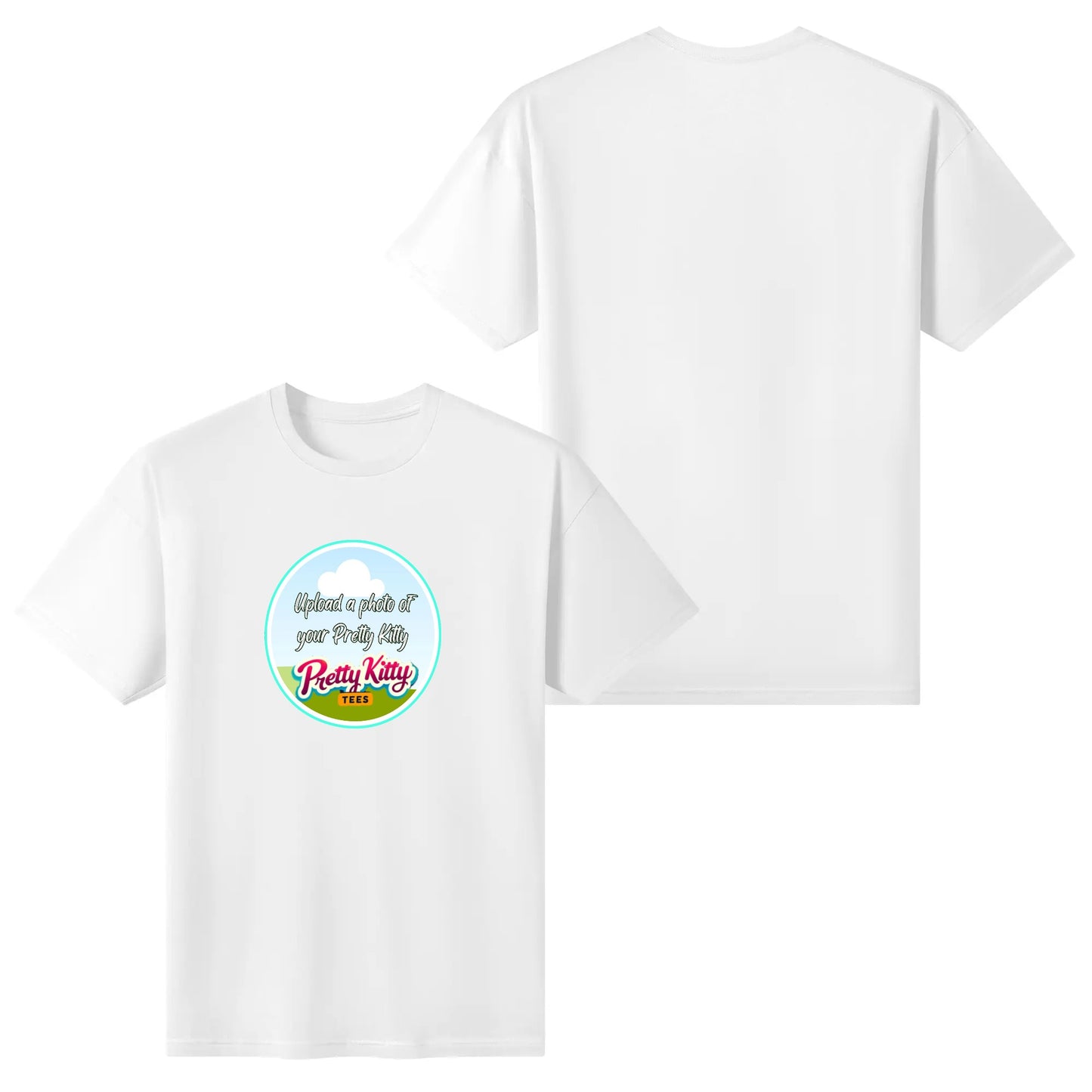 Womens Customizable Pretty Kitty Cotton T-shirt