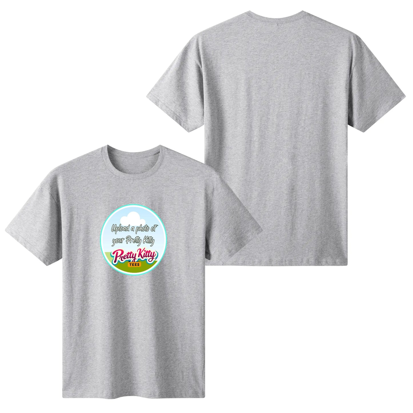 Womens Customizable Pretty Kitty Cotton T-shirt