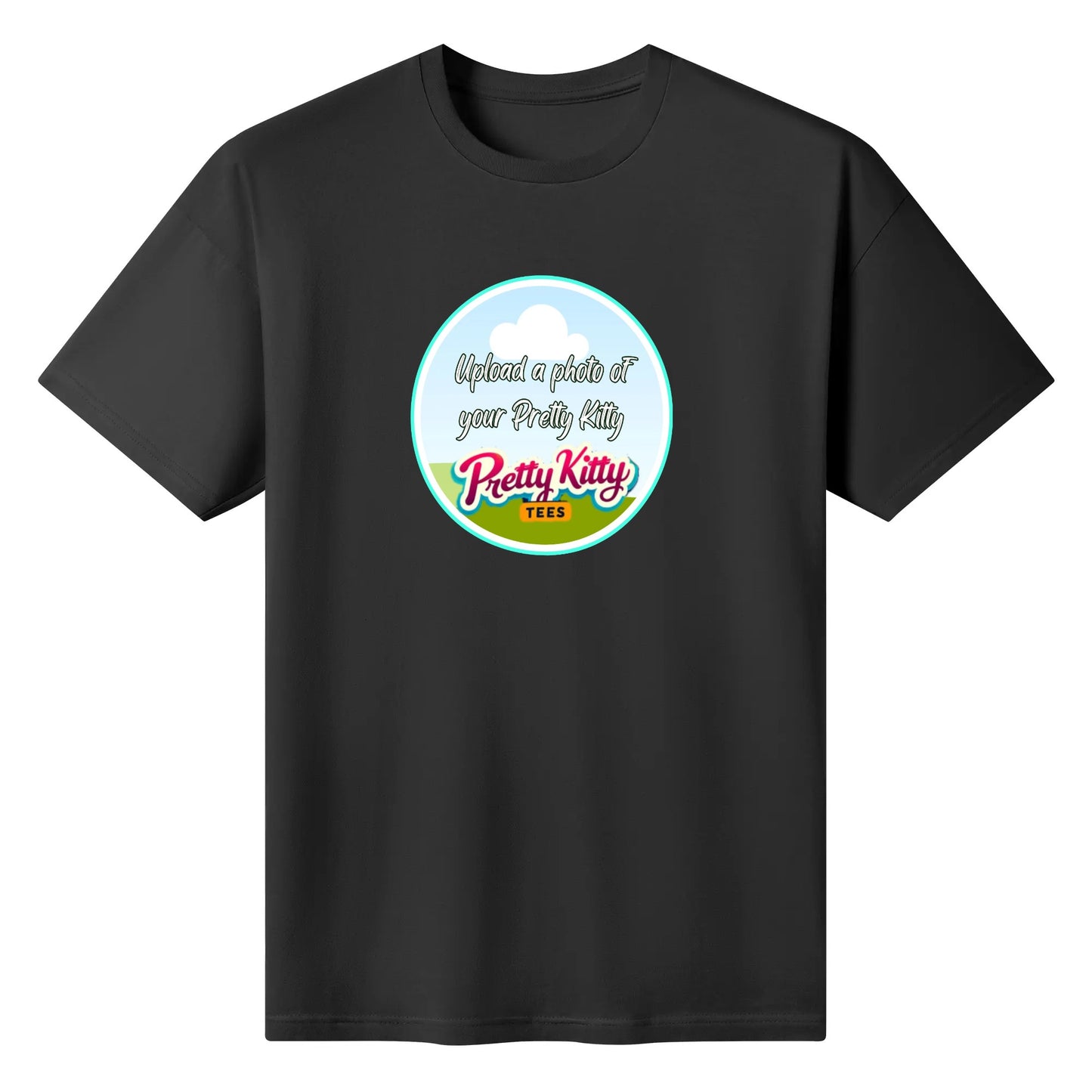 Womens Customizable Pretty Kitty Cotton T-shirt