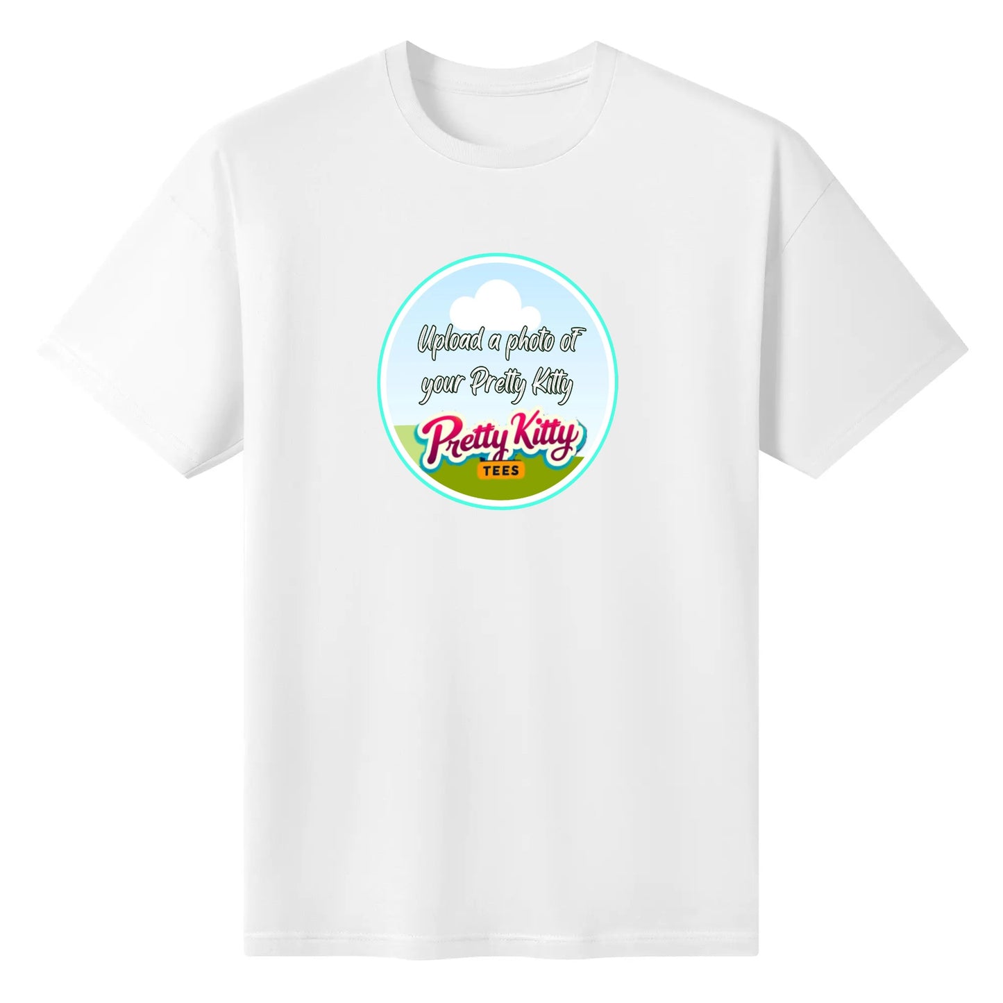Womens Customizable Pretty Kitty Cotton T-shirt