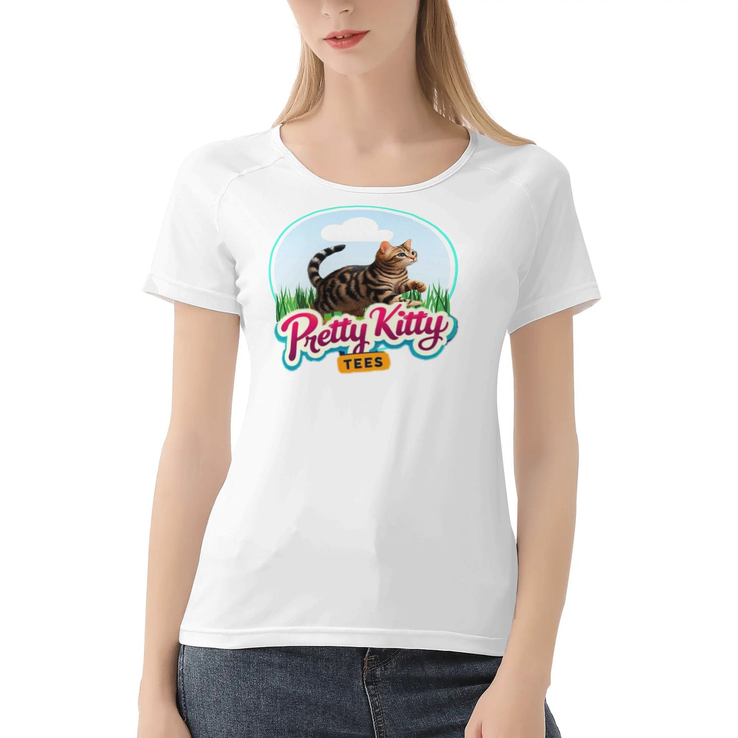 Womens Tabby Cat cotton t-shirt