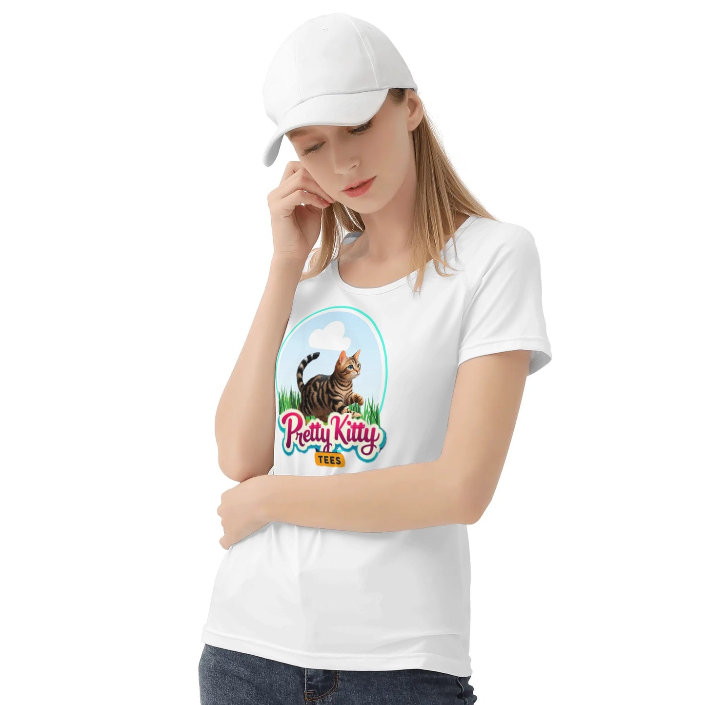 Womens Tabby Cat cotton t-shirt