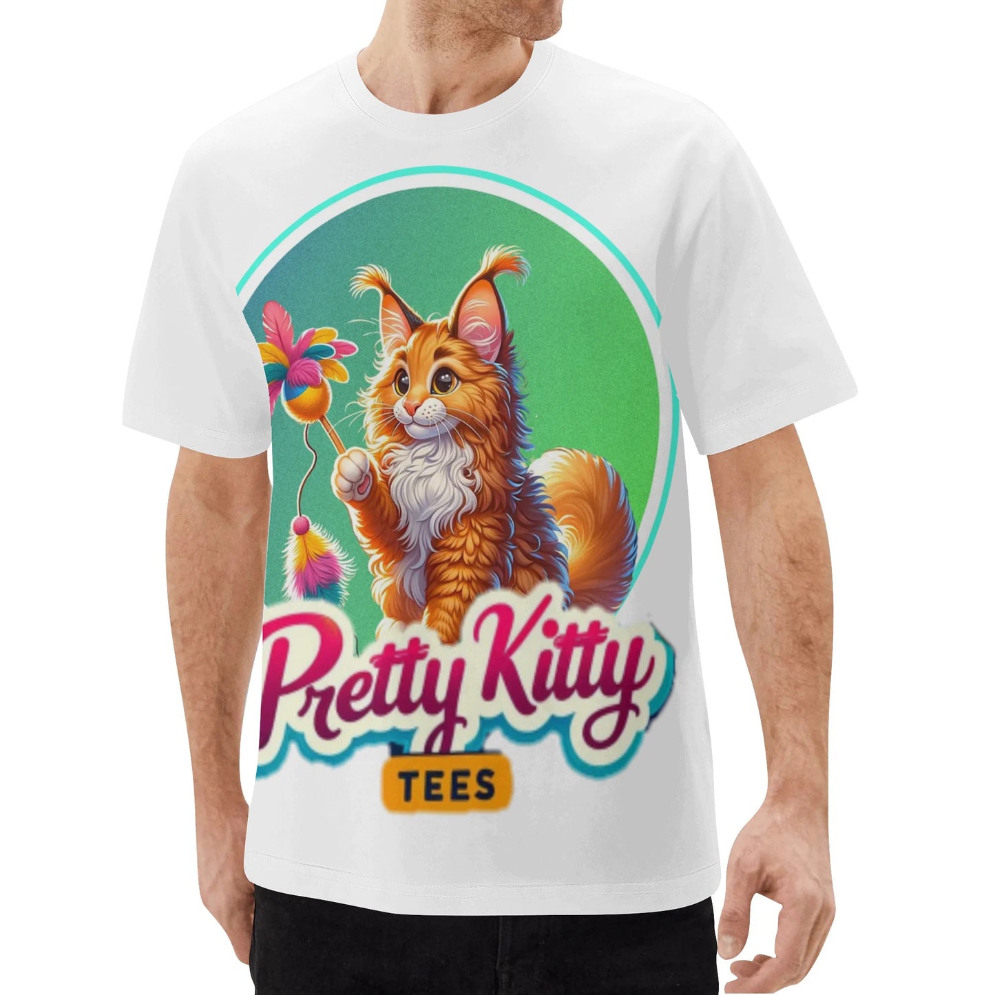 Orange Maine Coon Kitten Playing with toy T-Shirt