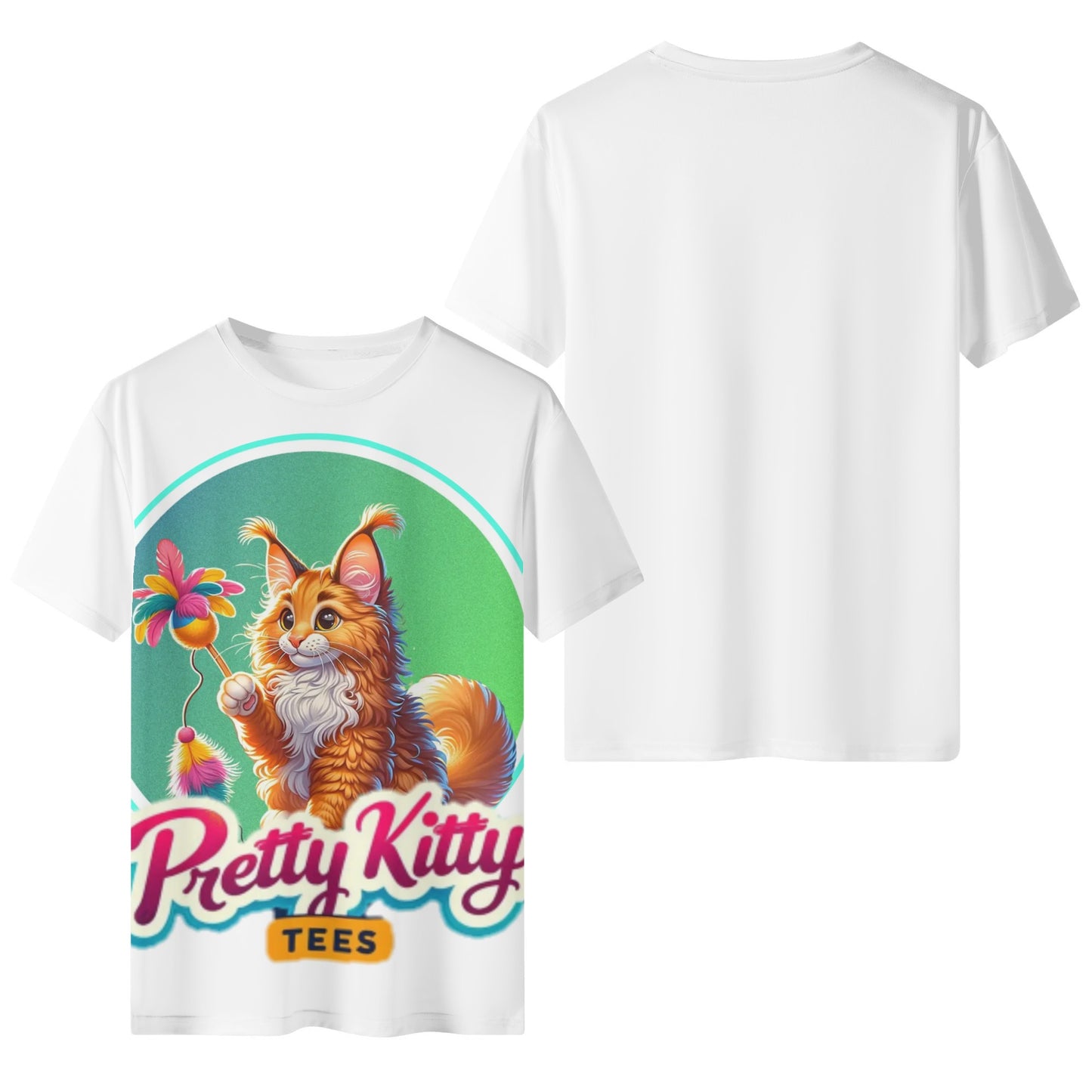Orange Maine Coon Kitten Playing with toy T-Shirt